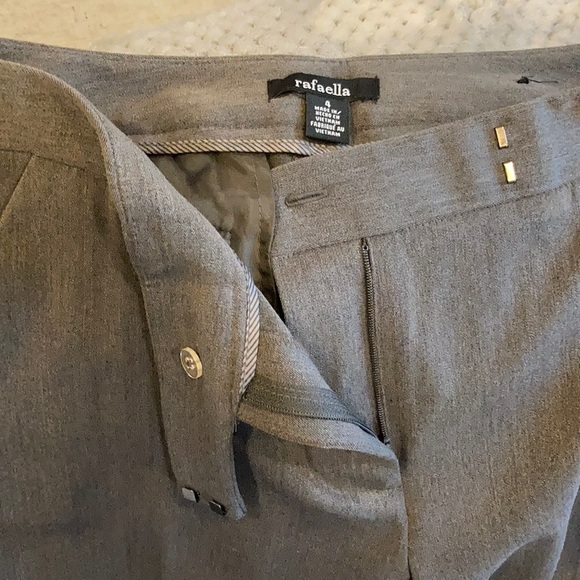 Rafaella - Rich Grey straight slacks - Picture 3 of 6